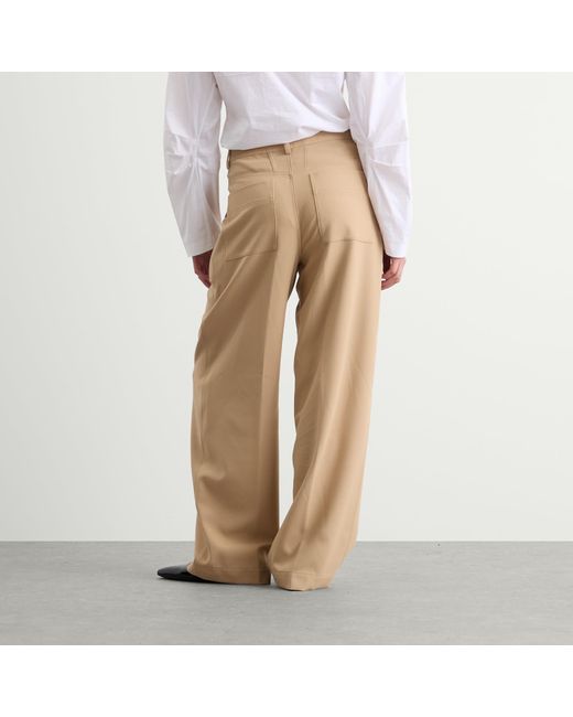 Closed Natural Wrenna Wide Leg Trousers