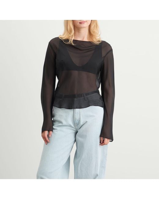 Sir Black Strobe Cowl Top