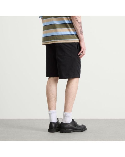 AMI Black Elasticated Waist Shorts for men