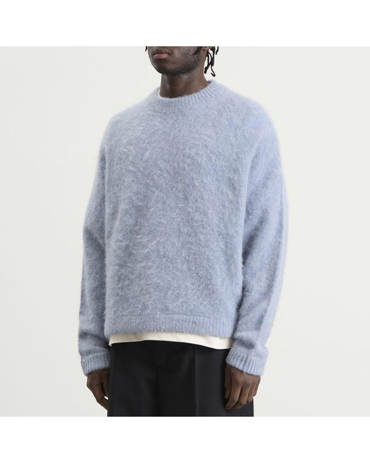 About Blank Blue Alpaca Crew for men