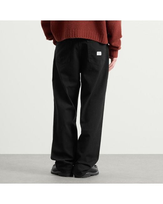 Norse Projects Black Korshavn Relaxed Twill 5 Pocket Trousers for men