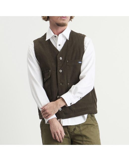 Dubbleware Black Bradford Multi Pocket Field Vest for men