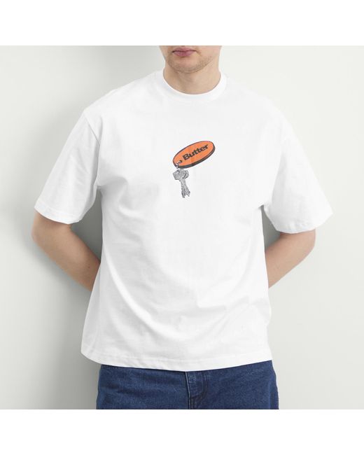 Butter Goods White Key Chain T-Shirt for men