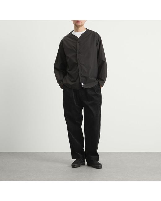 WTAPS Scout 01 Broadcloth Collarless Shirt in Black for Men | Lyst