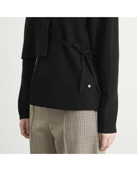 Stel Black Asymmetric Wrap Cardigan