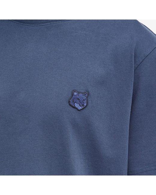 Maison Kitsuné Blue Bold Fox Head Patch Comfort T-Shirt for men
