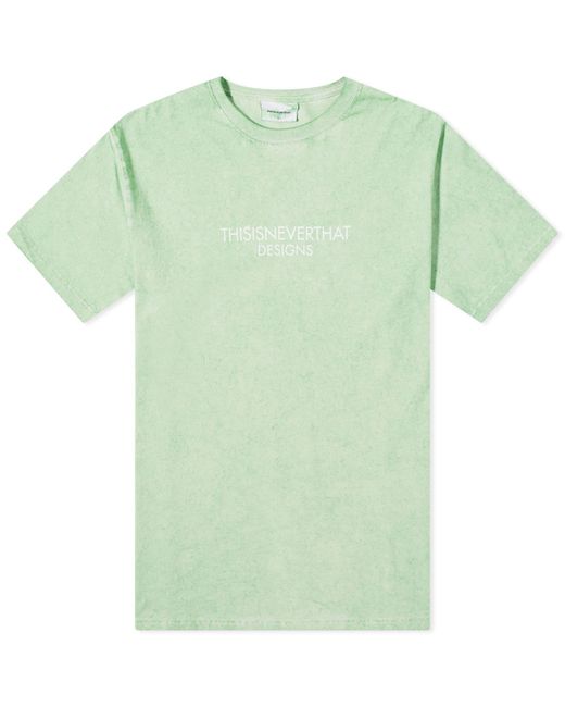 Thisisneverthat Green Sprayed Fr-Logo T-Shirt for men