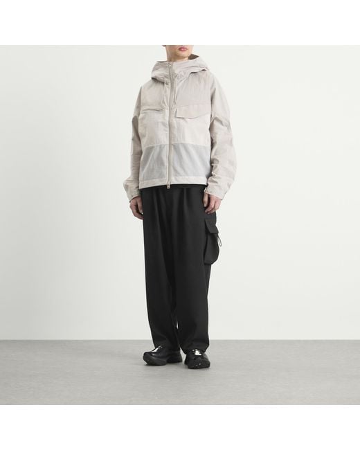 Y-3 Gray Cotton Blend Hooded Jacket for men