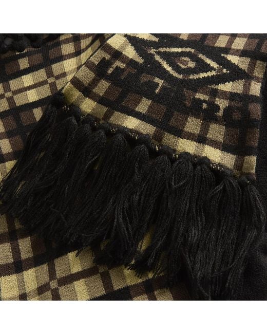 Umbro Black Checked Knit Scarf for men
