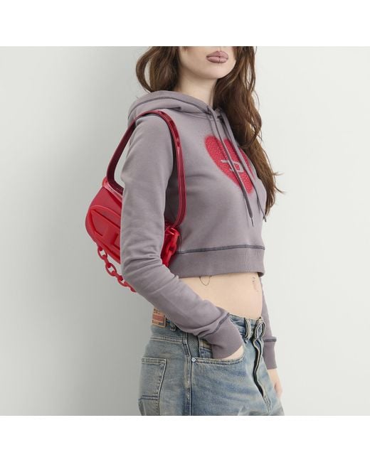 DIESEL Red 1Dr Logo Perspex Handbag