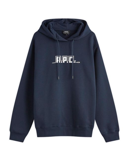 A.P.C. Blue Lunar New Year Snake Hoodie for men