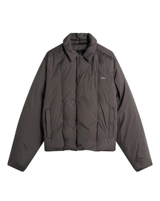 Dime Gray Pleated Puffer Jacket