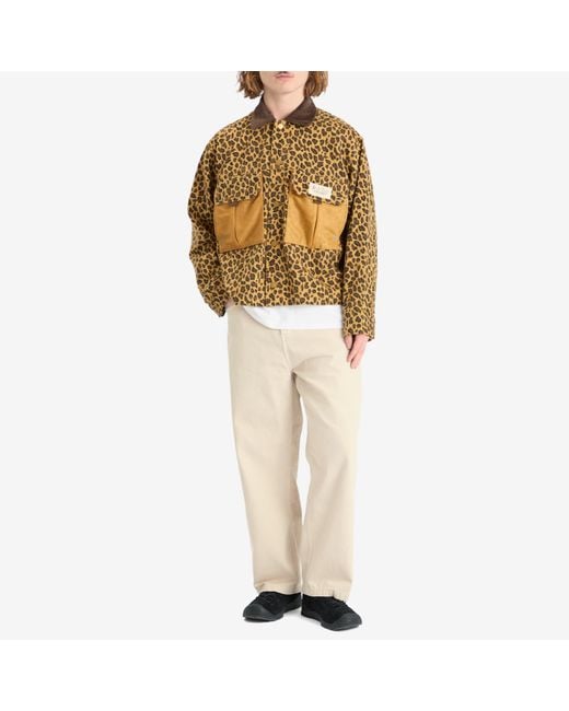 Brain Dead Brown Cropped Chore Jacket for men