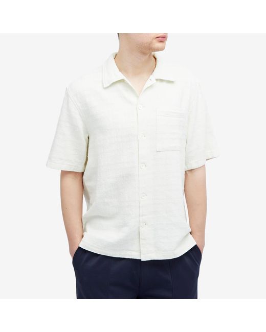 sunflower White Linen Mix Vacation Shirt for men