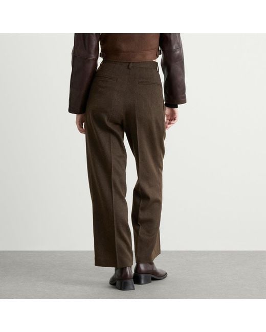 Auralee Gray Flannel Two-Tuck Trousers