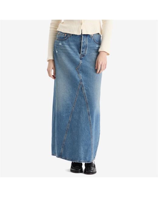Levi's Blue Levis Iconic Long Skirt