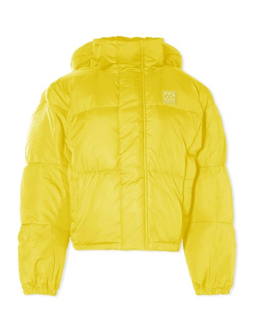 66 North Yellow Dyngja Down W Cropped Jacket