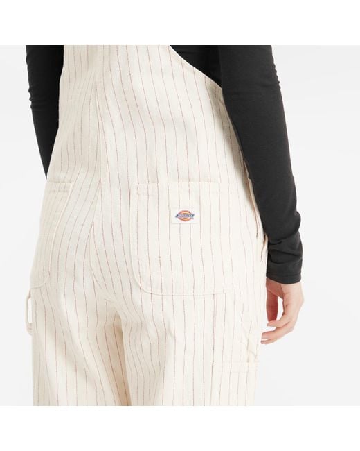 Dickies White Service Bib Overalls