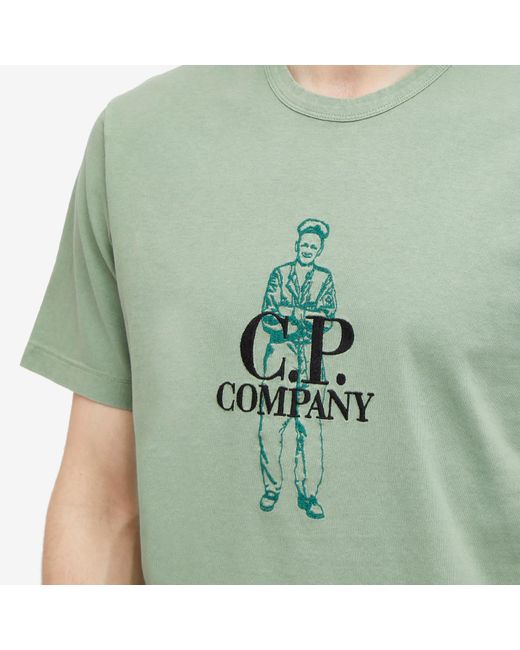 C P Company Green Sailor T-Shirt for men