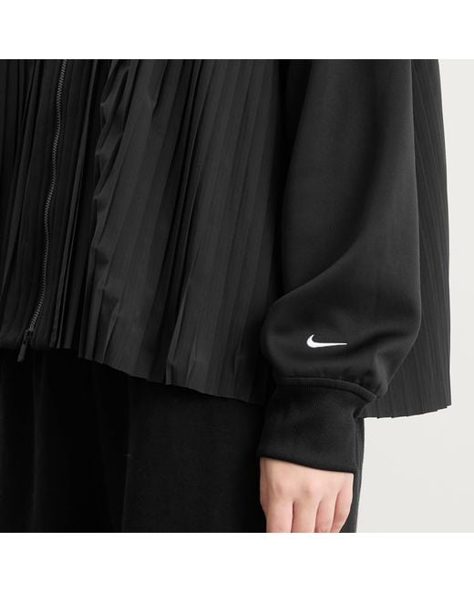 Nike Black Pleated Track Jacket