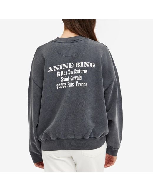 Anine Bing Gray Jaci Sweatshirt