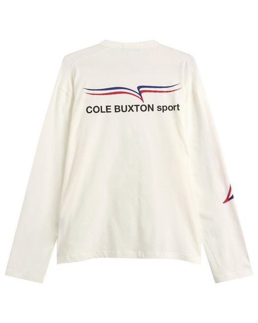 Cole Buxton White Sport Long Sleeve for men