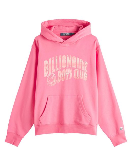 BBCICECREAM Pink Mountain Fill Arch Logo Hoodie for men
