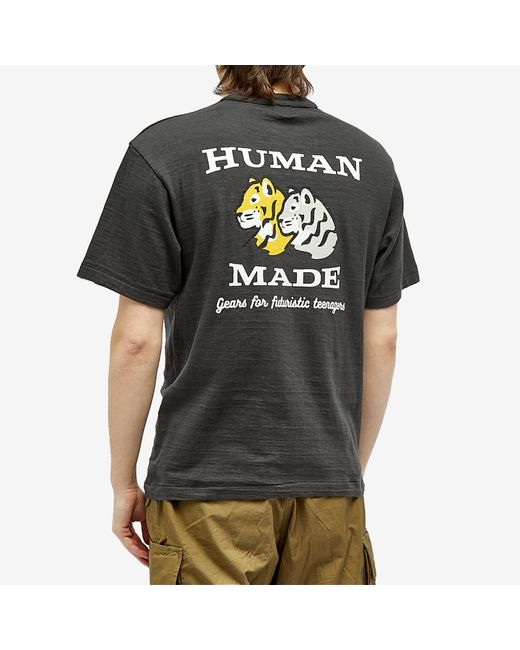Human Made Black Tiger Pocket T-Shirt for men
