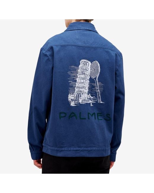 Palmes Blue Tower Zip Jacket for men
