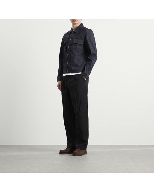 A.P.C. Blue Work Denim Jacket Indigo for men