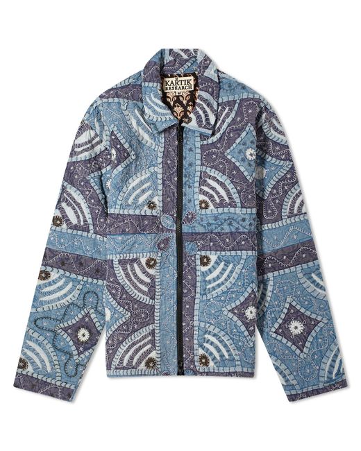 Kartik Research Patchwork Zip Jacket in Blue for Men | Lyst UK