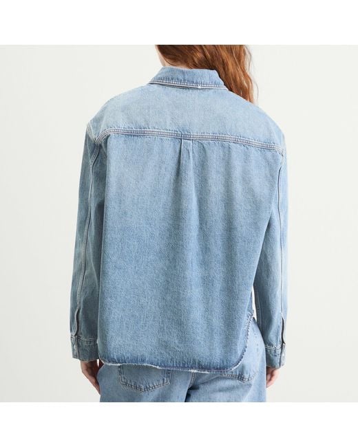 Anine Bing Blue Paxton Shirt