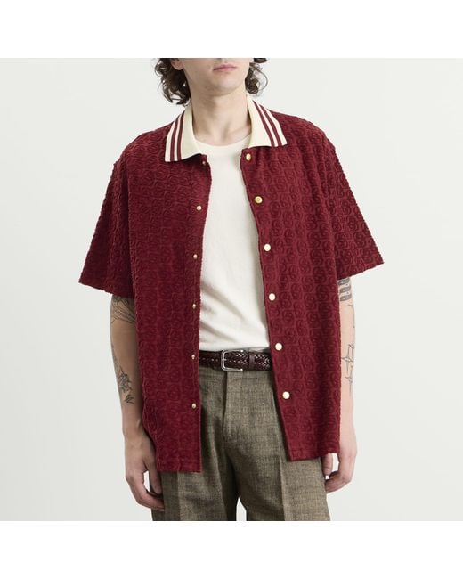 Drole de Monsieur Red Monogram Shirt for men