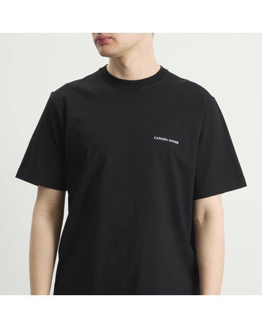 Canada Goose Black Novo T-Shirt With Back Graphic for men
