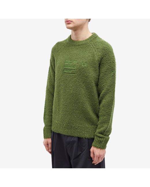 Fred Perry Green X Raf Simons Fluffy Crew Knit for men