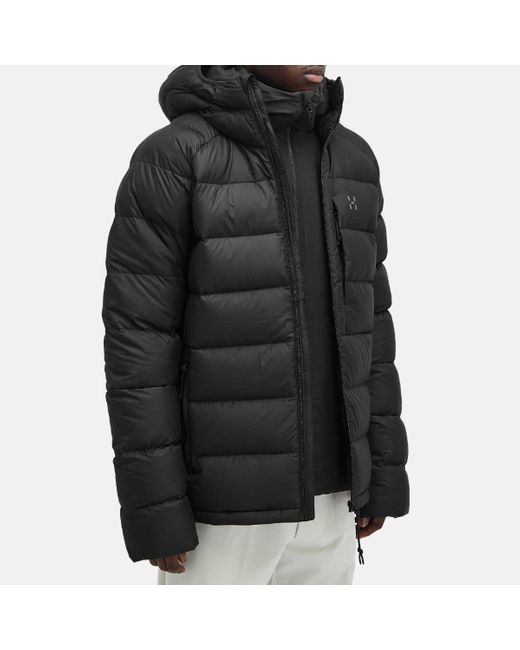 Haglöfs Black Rosson Down Hooded Jacket for men