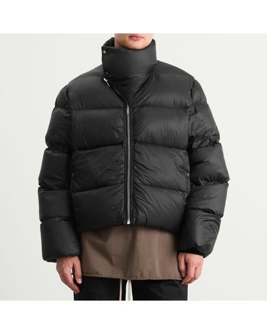 Rick Owens Black Light Nylon Down Turtle Jacket for men