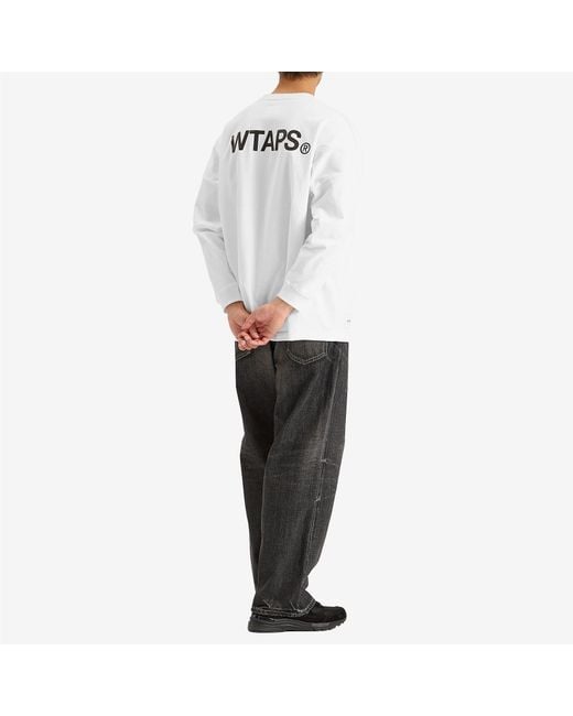 WTAPS Identity Long Sleeve T-Shirt in White for Men | Lyst