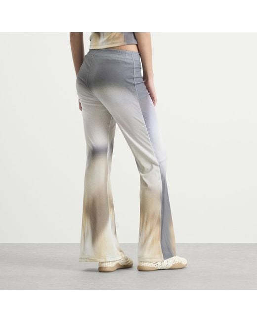 Kijun Gray Sheer Print Flared Pants