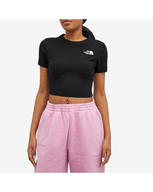 The North Face Black Cropped Short Sleeve T-Shirt