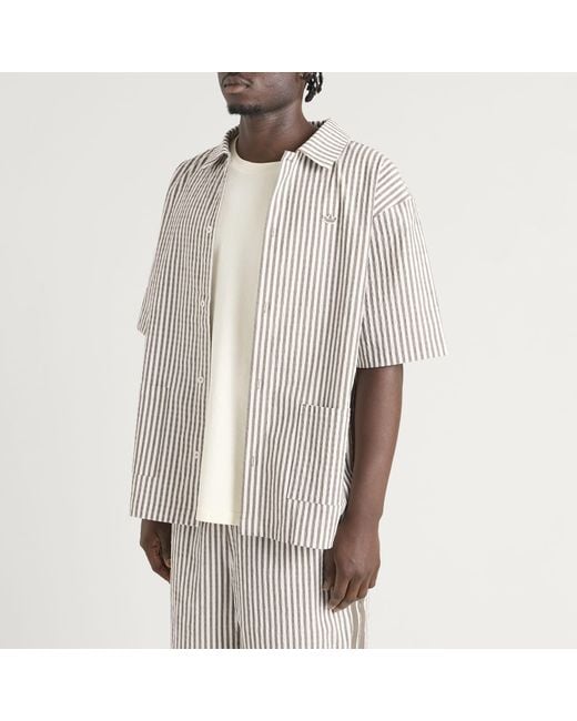 Adidas Gray Resort Button Down Shirt for men