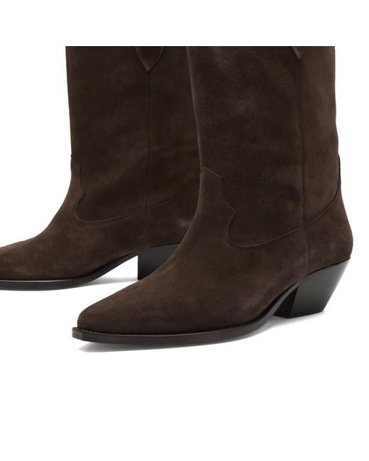 Isabel Marant Brown Duerto Suede Cowboy Boot