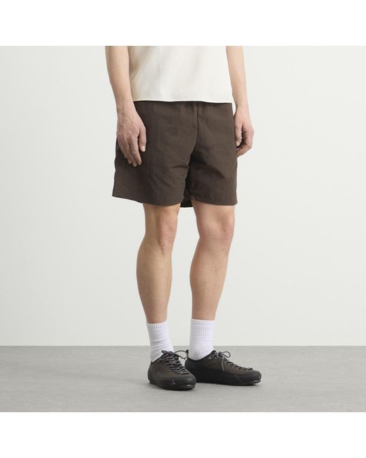 Goldwin Gray Nylon Shorts for men