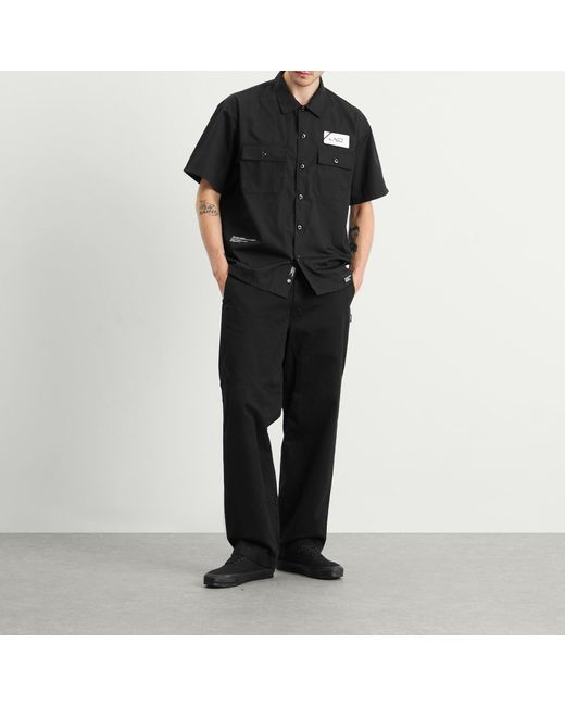 Neighborhood Black Classic Short Sleeve Work Shirt for men
