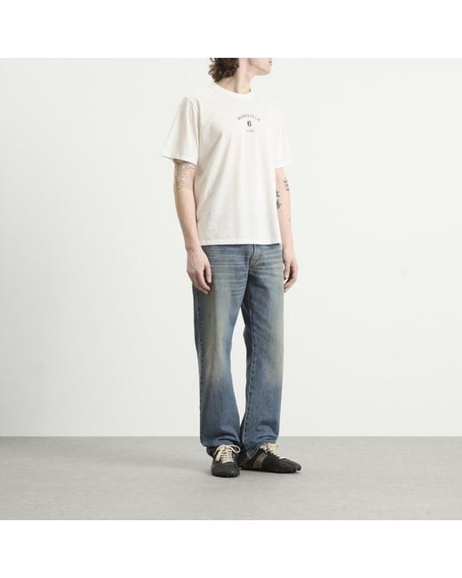 Maison Margiela White Mm6 Margiela 6 Printed T-Shirt for men