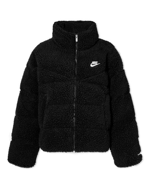 Nike City Sherpa Jacket in Black | Lyst Canada