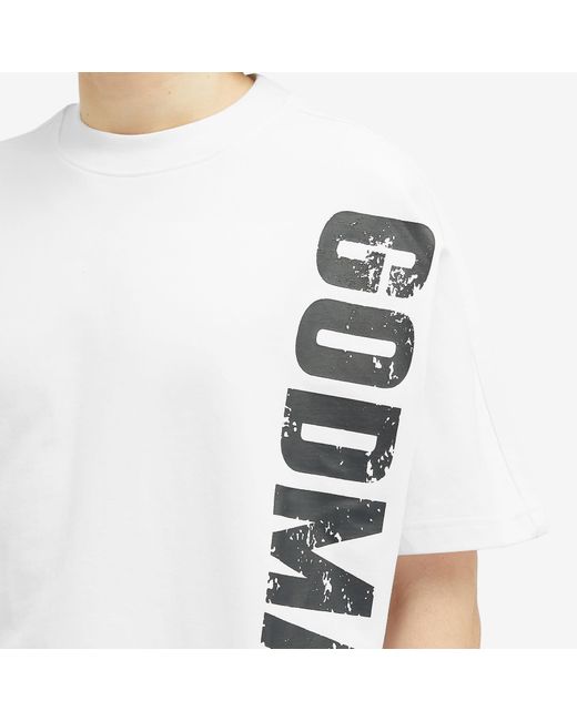 God Made White Side Logo T-Shirt for men