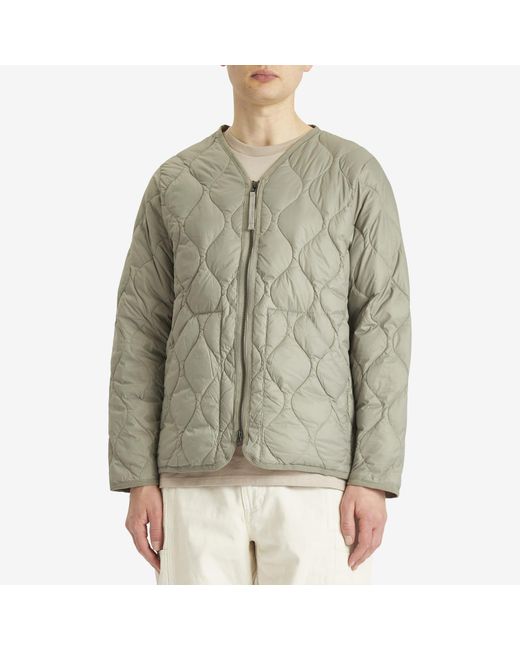 Taion Green Military Zip V-Neck Softshell Down Jacket for men