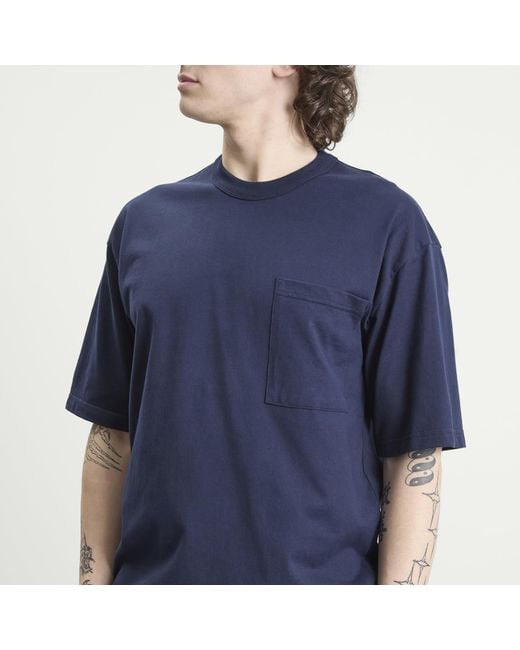 Armor Lux Blue Heavyweight Pocket T-Shirt for men