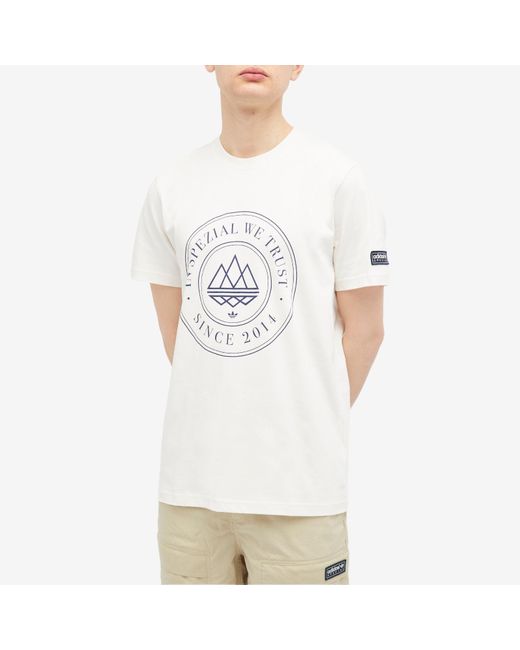 Adidas Originals White Adidas Spzl Trefoil 10Th Anniversary T-Shirt for men